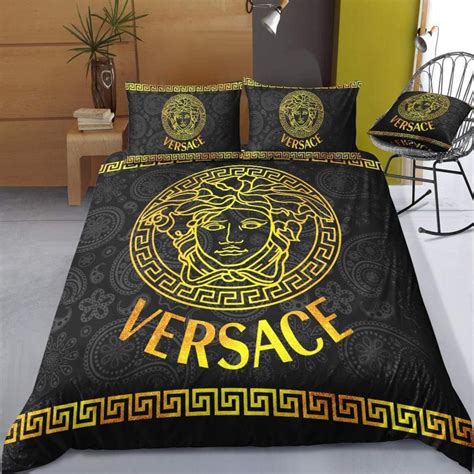 versace blanket black|Versace style bedroom set.